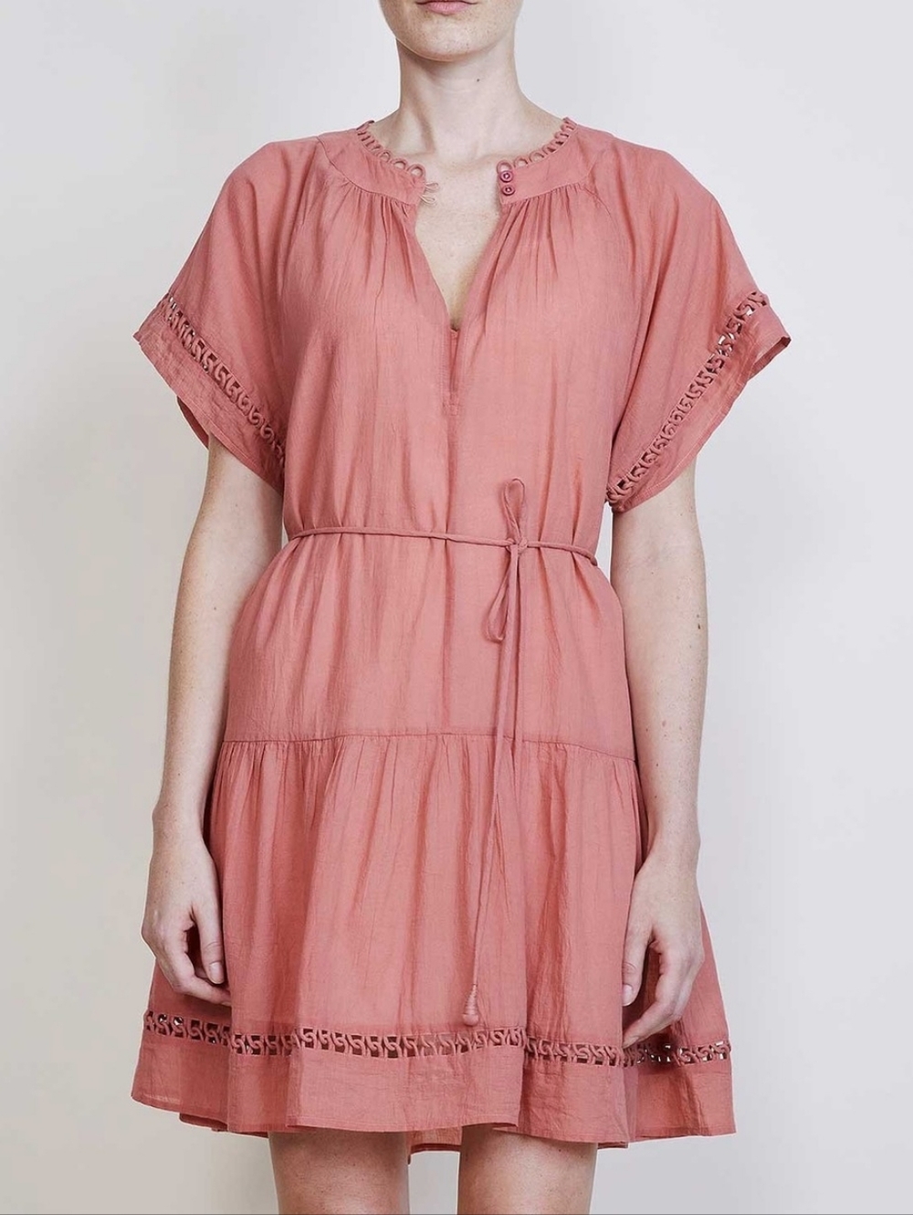 Apiece Apart coral/terra cotta Nyang Nyang boho dress